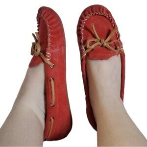 Lucky Brand Shoes Anchor Suede Abelle Moccasins Flats SLIPPERS Women's WOMAN'S 7